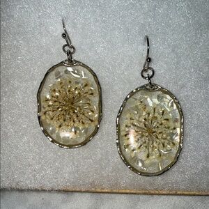 Elegant Silver Floral Earrings